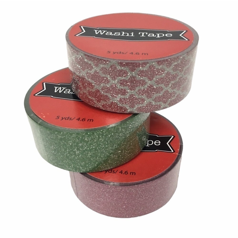 Christmas Washi Tape Glitter Quatrefoil Sparkly Holiday Planner Accessories